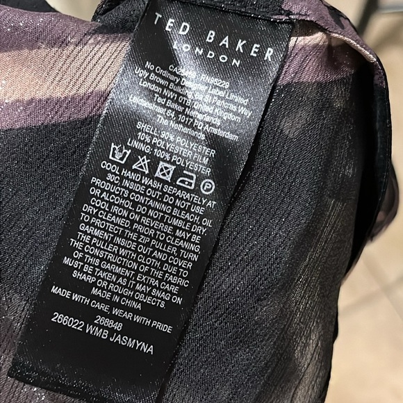 TED BAKER London Jasmyna Woven V-Neck 3/4 Blouson - Size 2 - Picture 12 of 16